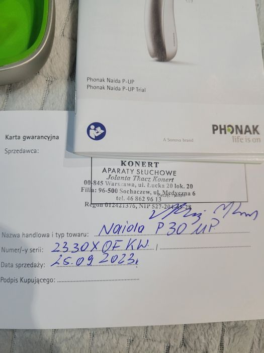 Aparat słuchowy Phonak Naida P30 UP gwarancja  do 09/2026