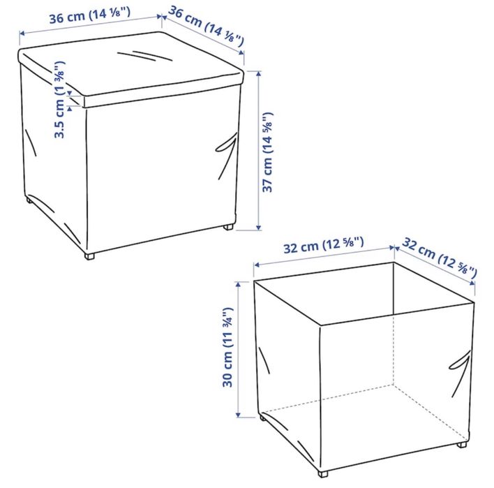 Pufe com arrumação preto
