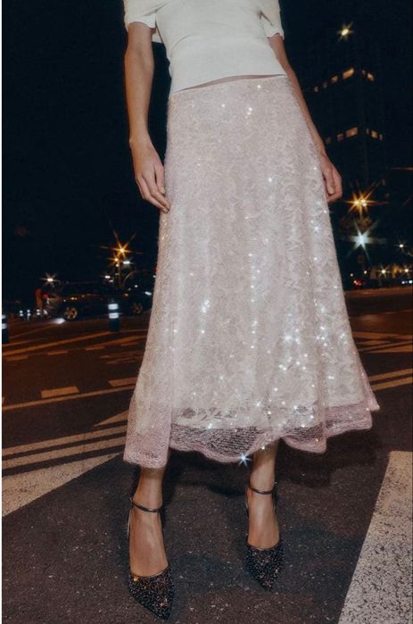 Неймовірно красива спідниця Zara в паєтки
