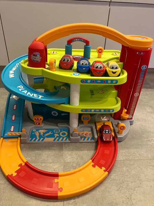 SMOBY Vroom Planet Duży Garaż Myjnia Stacja Benzynowa