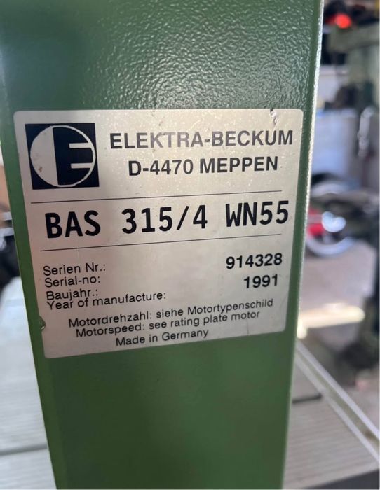 Piła taśmowa Elektra Beckum BAS 315/4