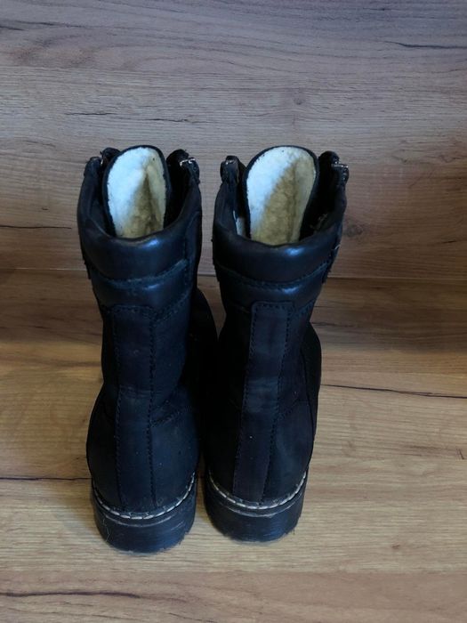 Czarne botki damskie SIMEN ocieplane 38