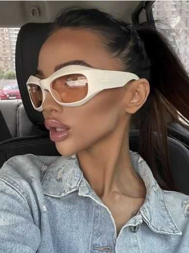 Люксовые Y2K Футуристичные очки УНИСЕКС. Защита от ультрафиолета UV.