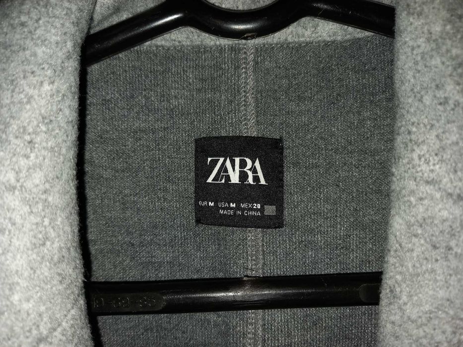 Пальто жіноче демісезонне  zara women basic coat 5070/629/803 сіре