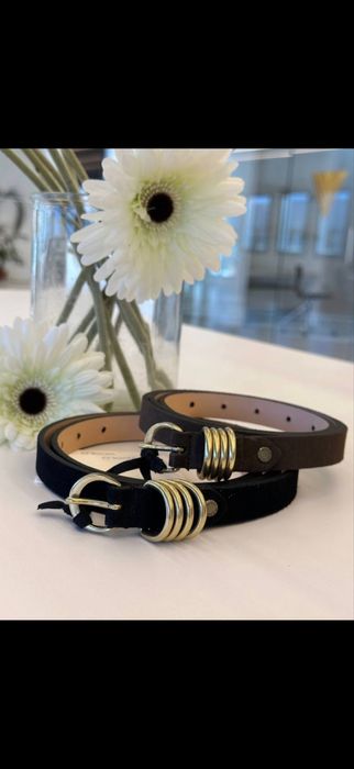 Ремінь пояс шкіряний замшевий італія Vicolo joleen