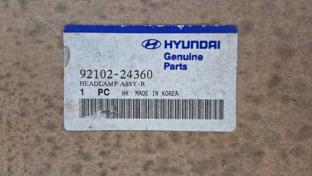 Ótica/Farol Direito ORIGINAL HYUNDAY PONY 1975 até 1994 ref92102.24360