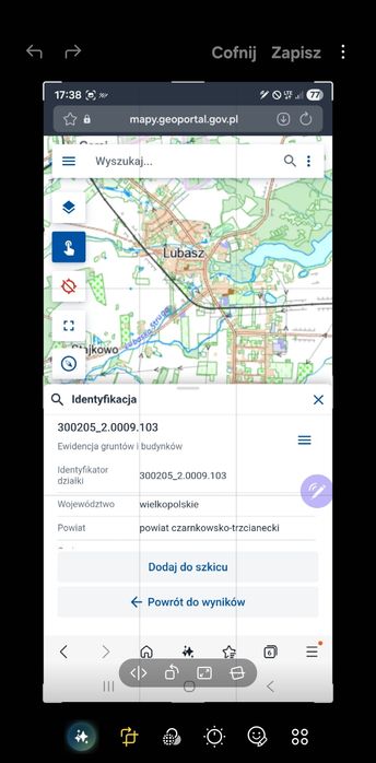 Działka budowlana w Lubaszu z  WZ 1823 m² - Widok 4