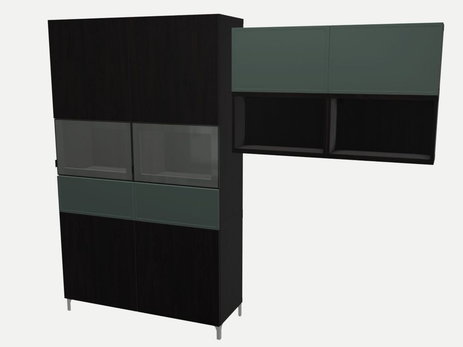 Movel BESTA ikea cor preta (60/20/38cm) 3 und