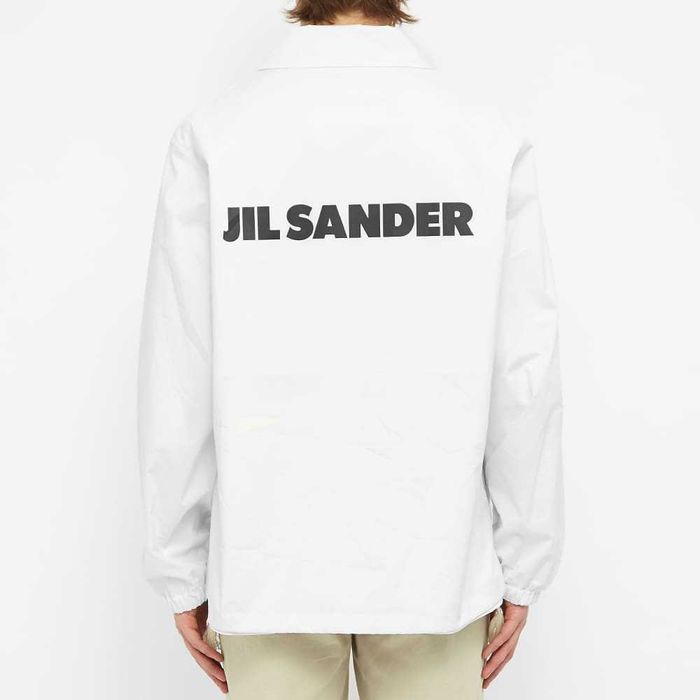Куртка Jil Sander Logo Print Back Coach Jacket White