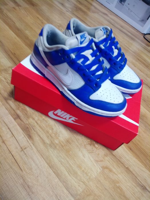 Buty Nike dunk low white racer blue