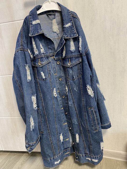 Джинсова куртка подовжена