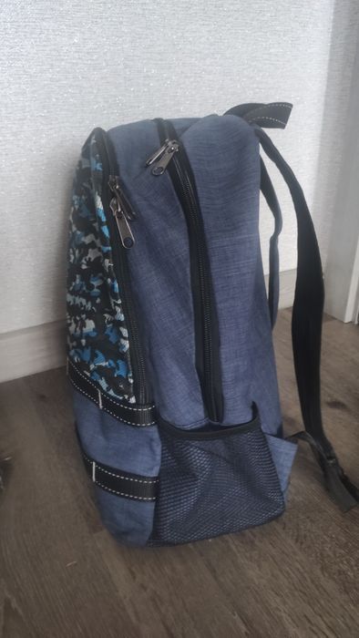 Рюкзак, синій, джинсовий