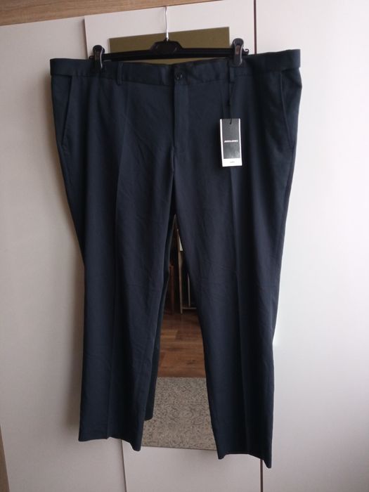 Jack&Jones nowe spodnie męskie eleganckie grantowe w kant XXXL