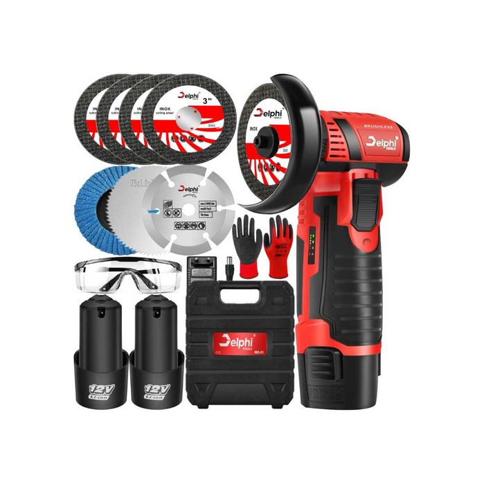 Szlifierka Kątowa Akumulatorowa Bezszczotkowa Mini Gumówka 7x Tarcza