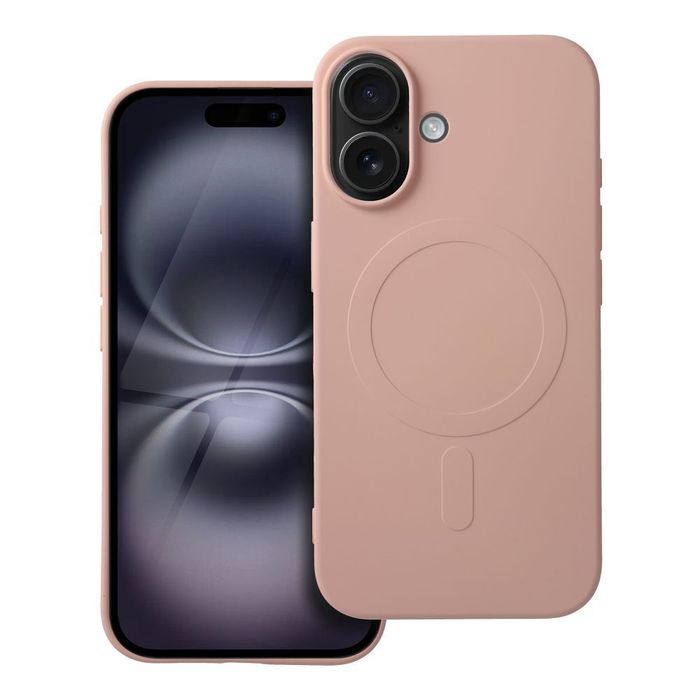 Futerał Silicone Mag Cover (Big Hole) Magsafe Do Iphone 16 Różowy