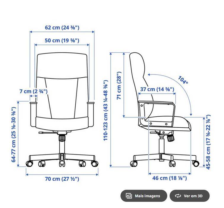 Cadeira giratória, Murum preto