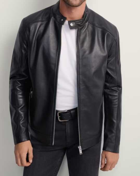 męska skórzana kurtka