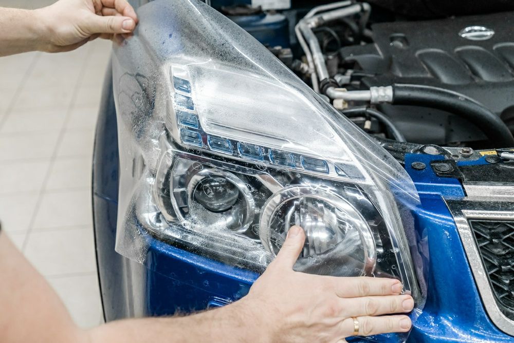 Защита для фар полиуретановая броня авто плёнка тонировка для фар