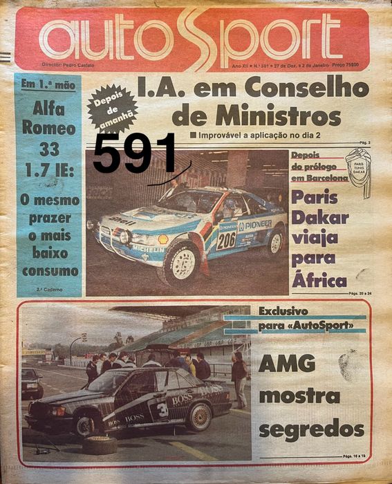 Vendo jornais AutoSport - ano 1988