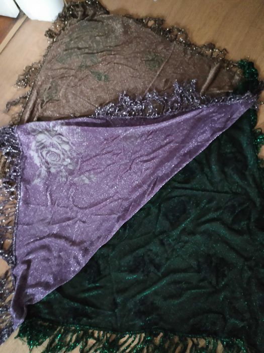 пуховые платки, шарф пряжа  "реснички", платки с люрексом, батик