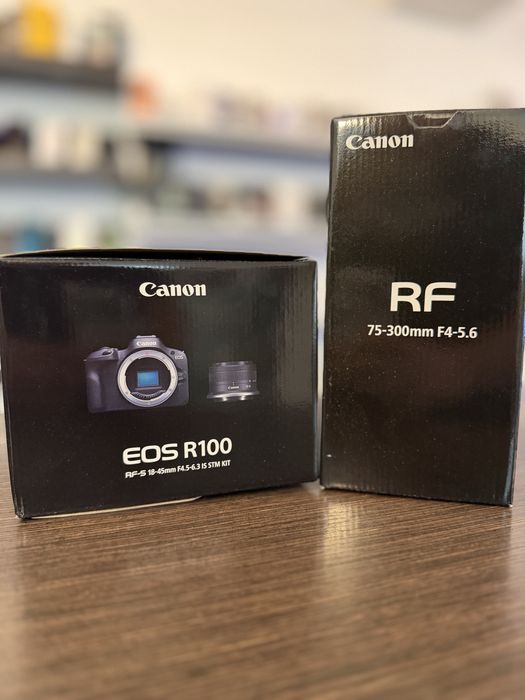 Canon EOS R100 Black with RF-S 18-45mm & RF 75-300mm Poznań Długa 14