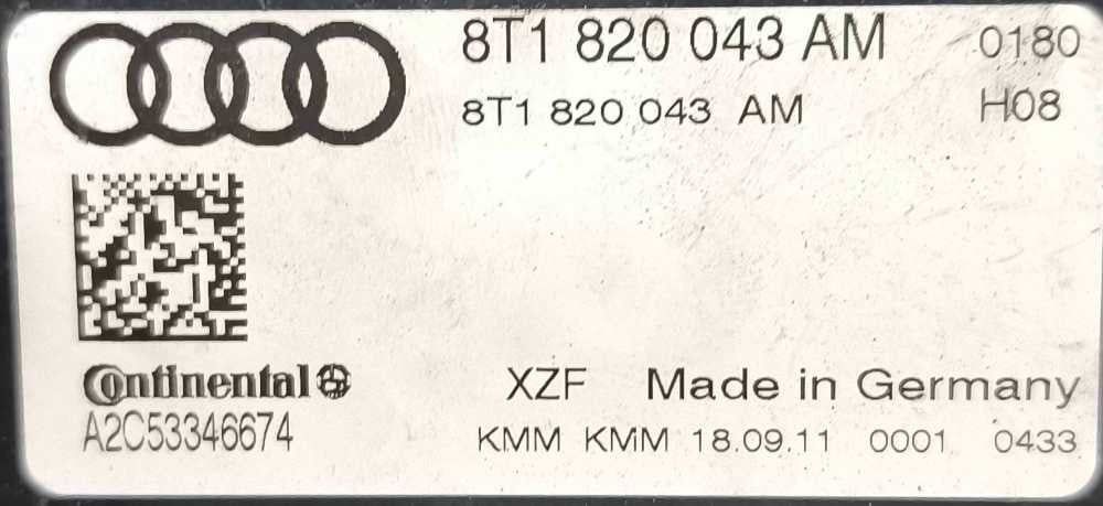 Comando Chauffage / Sofagem 8T1820043AM - AUDI Q5