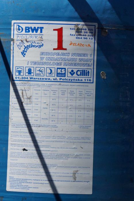 odżelaziacz przemysłowy 400litrów
