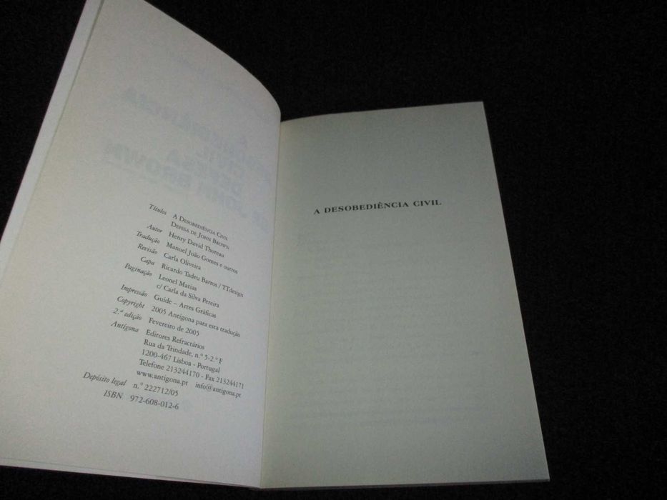 Livro A Desobediência Civil Henry David Thoreau