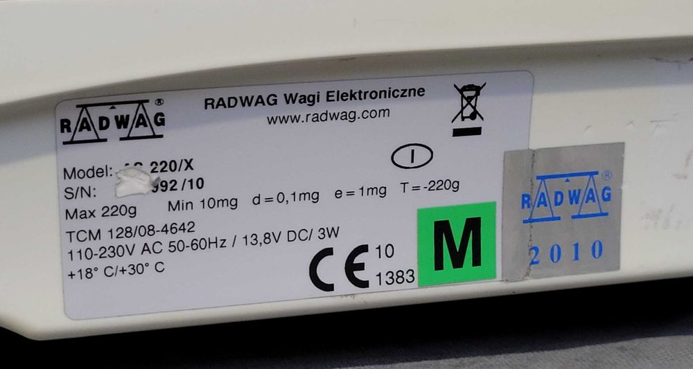 Waga analityczna RadWag AS 220/X.