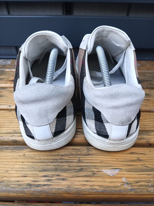 Burberry Leather, Suede and House Check Sneakers men's