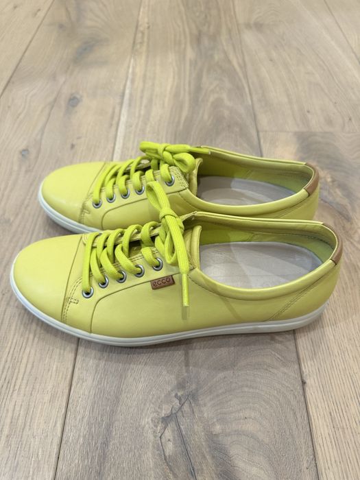 Buty damskie Ecco roz. 40 limonkowe skórzane