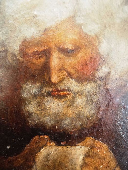 maly obraz olejny Homer czytajacy Odyseje XVIII wiek ( ok.1789 )