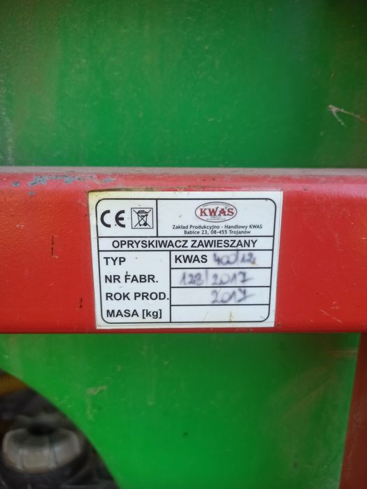 Opryskiwacz KWAS 400l / 12m