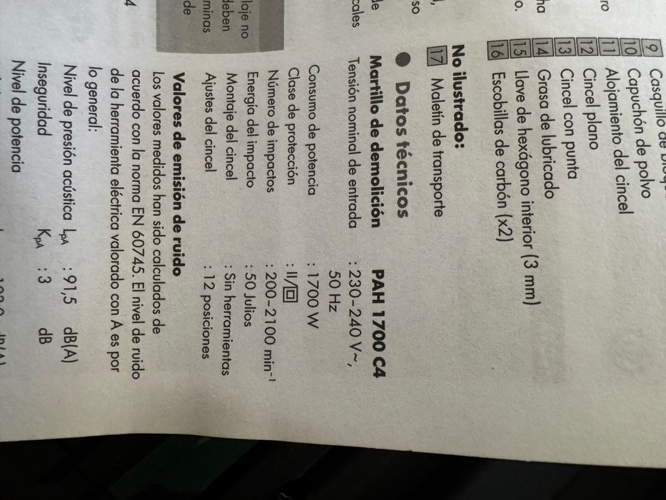 Martelo de demolição Parkside