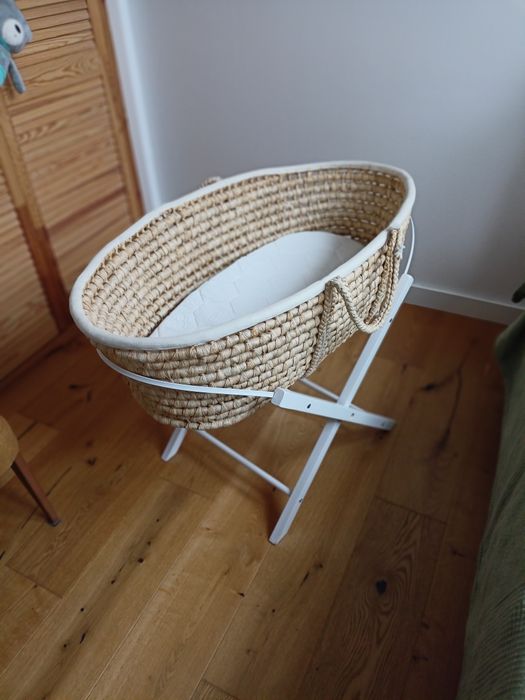 Kosz Mojżesza Ahojbaby, stelaż, materwcyki i prześcieradła