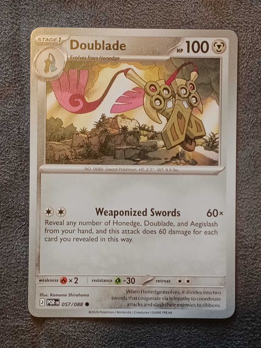 Doublade 057/088 Karta POKEMON TCG Mega Evolution Perfect Order Siedlce ...