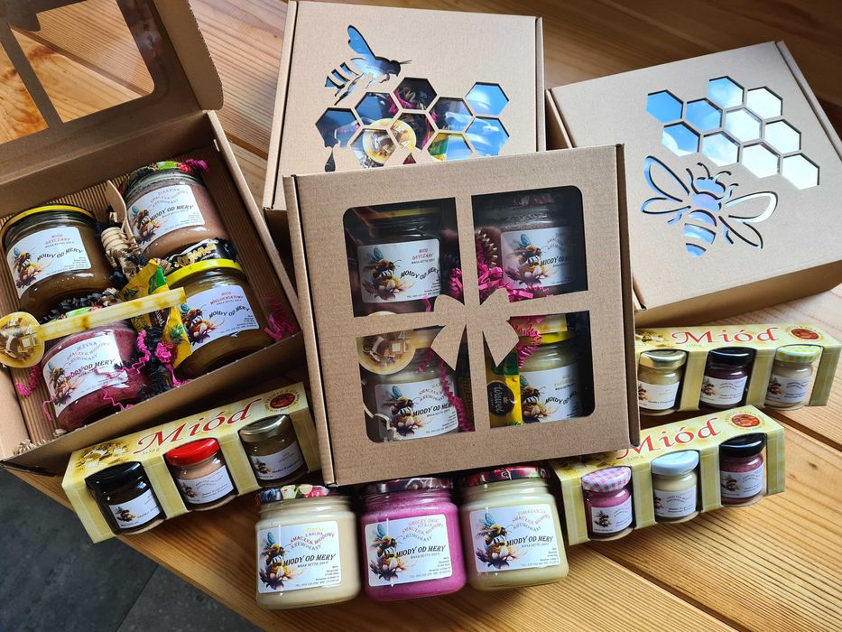 Miód, Zestaw Prezentowy 6x50g / Miodowe Smaczki Owocowe / Kit Pszczeli