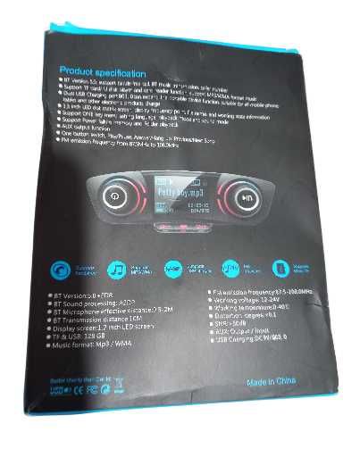 Transmissor música novo Bluetooth para carro