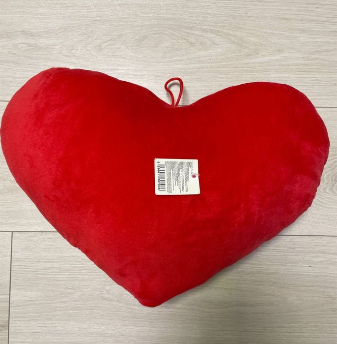 М’яка плюшева подушка-серце кохання 45*32 см