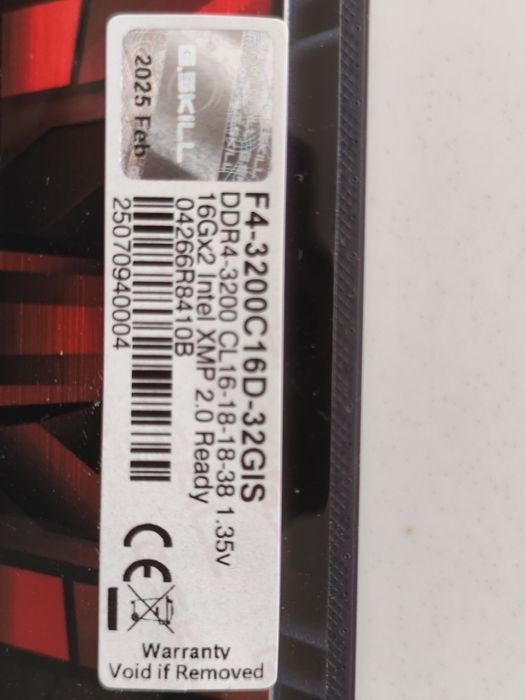 DDR4  16Gb 3200Mhz G Skill