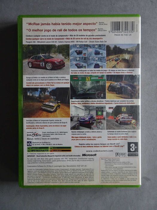 Jogo X-Box Colin MCrae Rally
