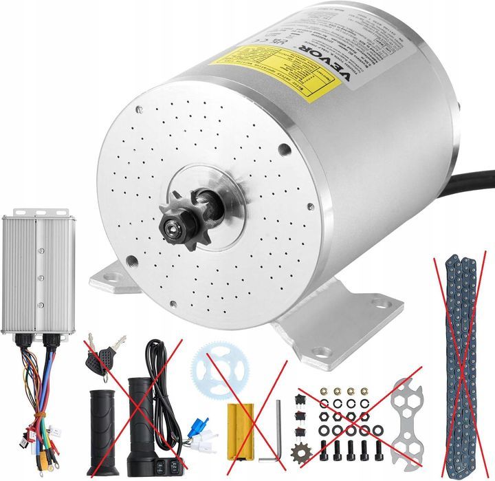 Zestaw silnika elektrycznego bezszczotkowego VEVOR 3000W 72V