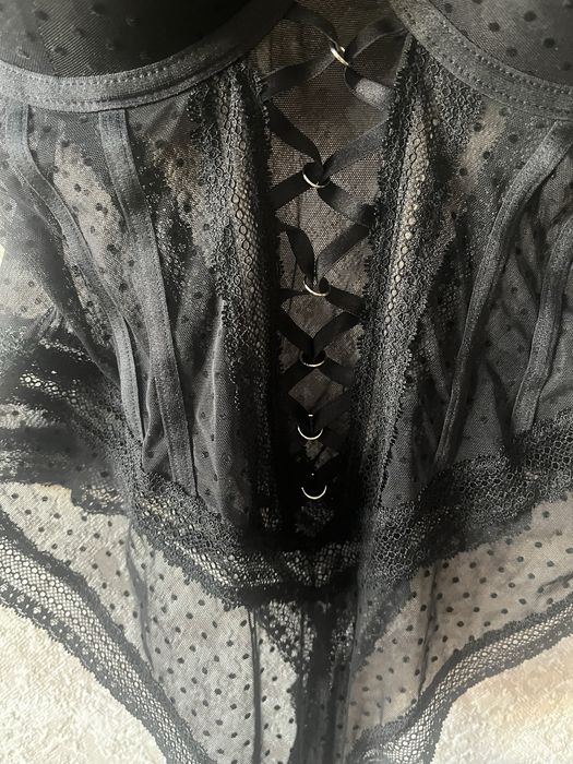 Комбидресс гепюровый черного цвета