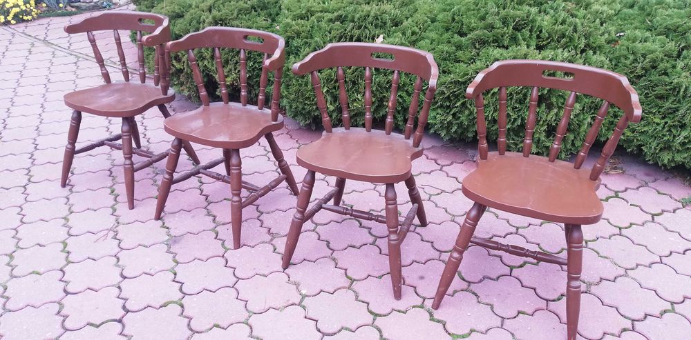 Krzesła art deco PRL stare krzesło stylowe fala gięte thonet