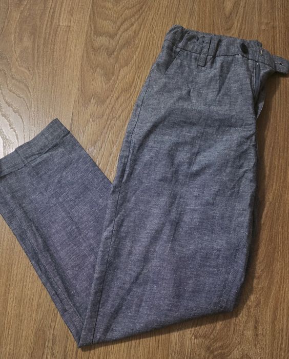 Брюки костюм сірий школа шкільний бавовна 152