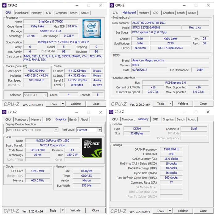 PC Gaming i7-7700K / GTX 1080 8GB / 32GB RAM