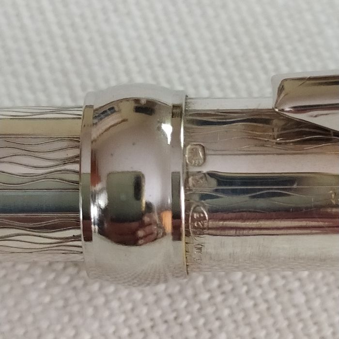 Conjunto de caneta e lapiseira em prata Lalex 1938