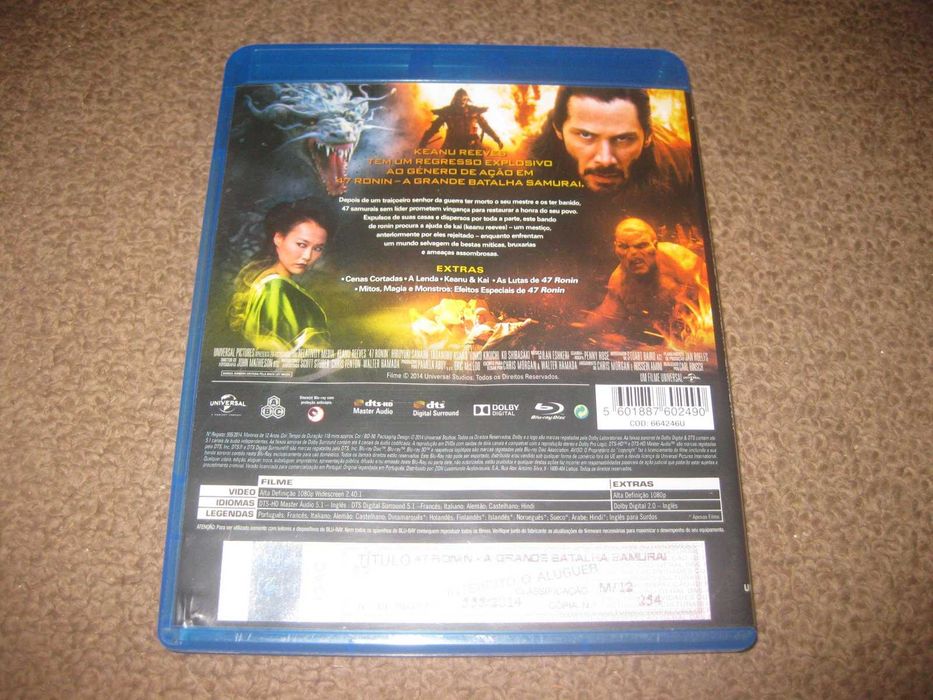 Blu-Ray "47 Ronin - A Grande Batalha Samurai" com Keanu Reeves