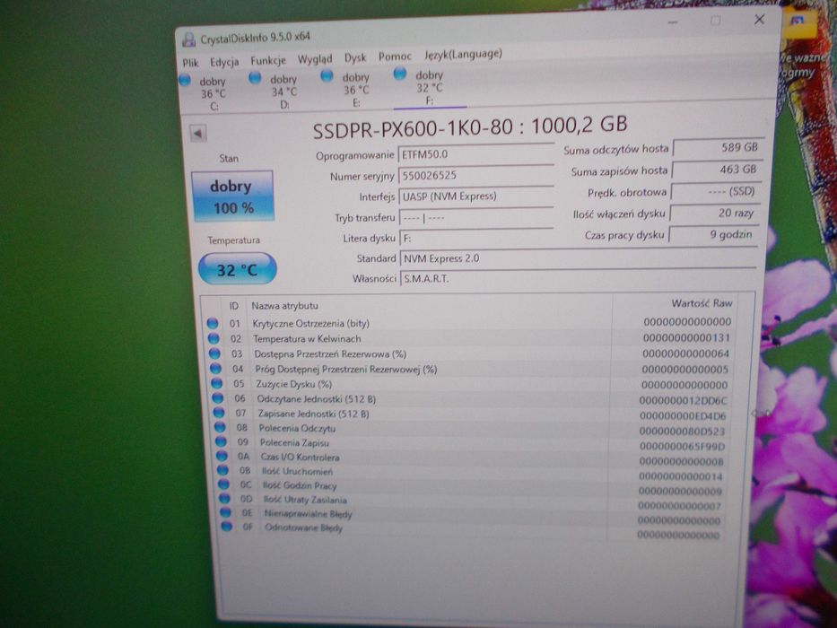 Dysk GOODRAM PX600 1TB SSD  używany