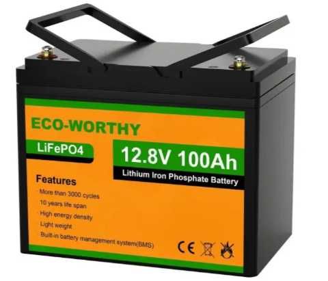 Аккумулятор lifepo4 12v 100ah Eco Wort блютуз БМС Акумулятор для котла